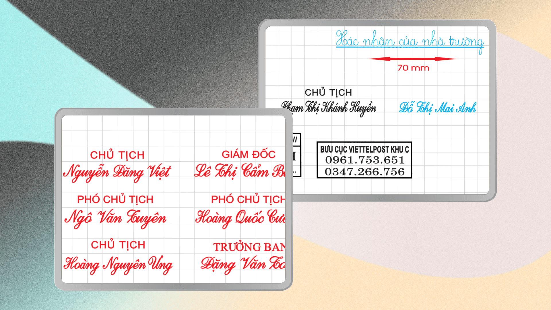 Dịch vụ khắc dấu lấy liền giá rẻ tại Hà Nội Sản phẩm Dấu Tên/Chức Danh